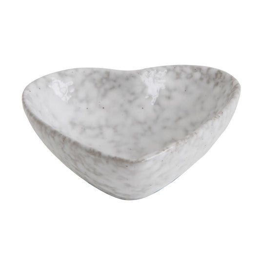 White Stoneware Heart Dish