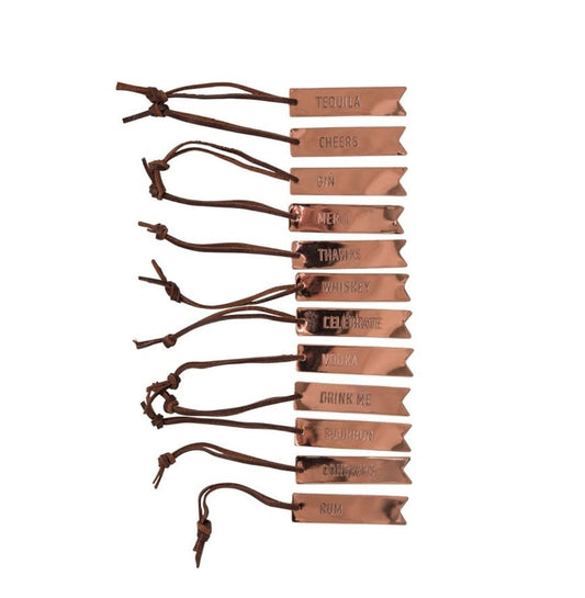 Copper & Leather Bottle Tag