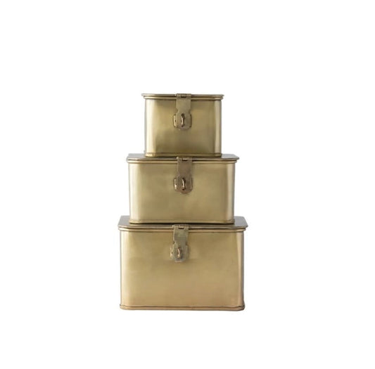 Large Brass Finish Box