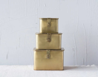 Large Brass Finish Box