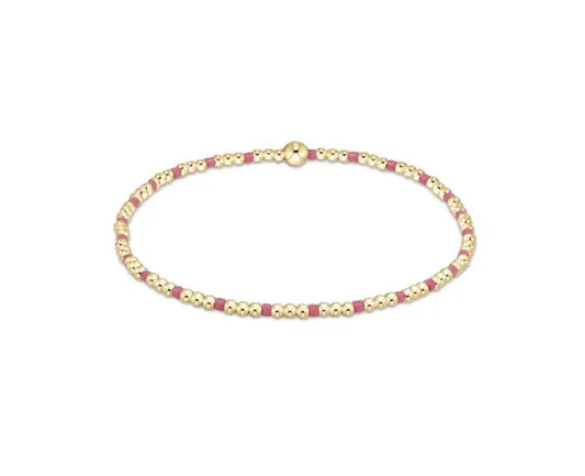 eNewton Hope Sincerity 2mm Bead Bracelet | Bright Pink