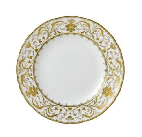 Royal Crown Derby Darley Abbey White Dinner Plate | 10.5in