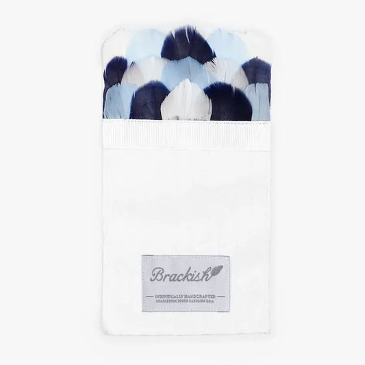 Brackish Deas Hall Feather Pocket  Square