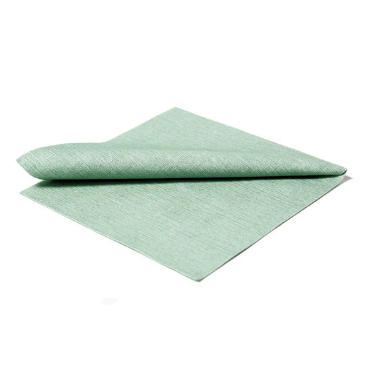 Deluxe Linen Feel Dinner Napkins | 25ct Misty Green