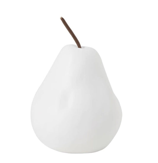 Matte White Stoneware Pear