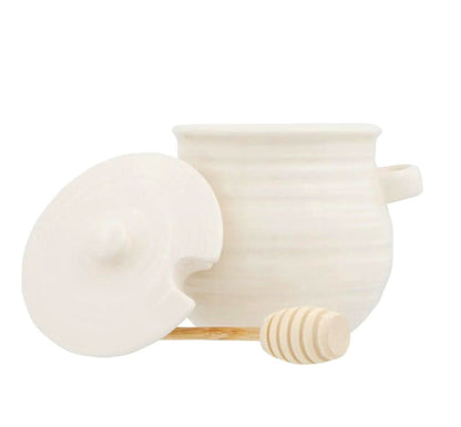 Stoneware Honey Jar