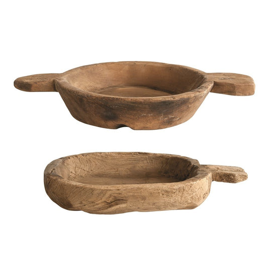 Wood Bowl w/ Handle 21"