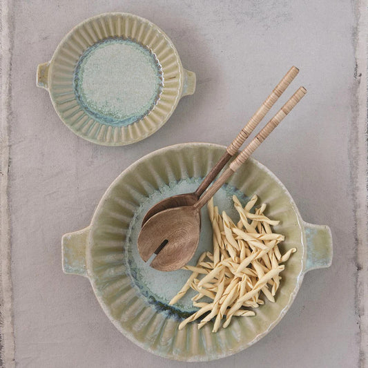 1.5 Quart Stoneware With Handles Opal Glaze