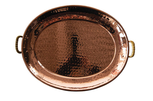 Stainless Steel Copper Hammered Tray