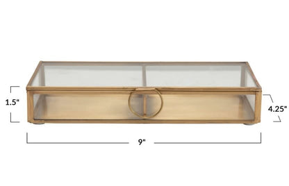 Brass + Glass Display Box | 9inx4in