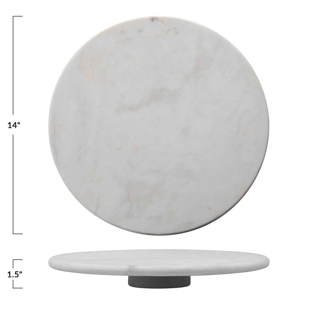 White Marble Lazy Susan