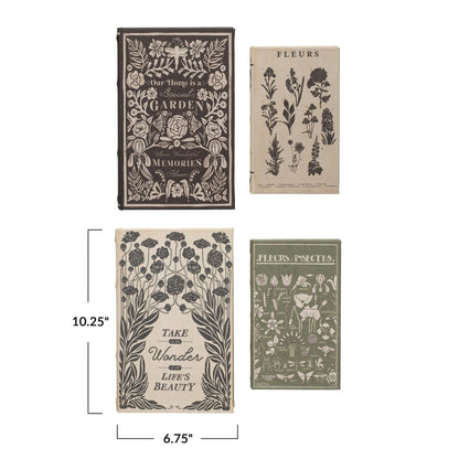 Garden Canvas Book Storage Box S/2