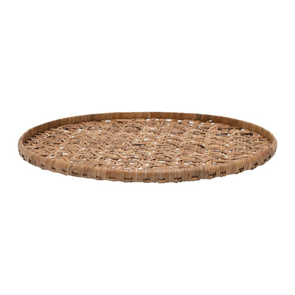 26" Round Rattan Tray
