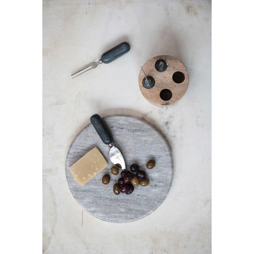 Gray/White Reversible Marble Cutting Board