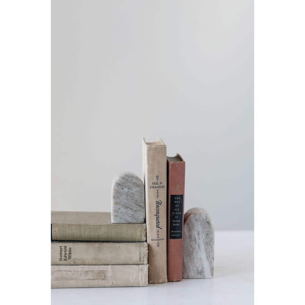 Gray Marble Bookends S/2