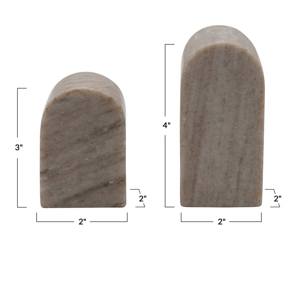 Gray Marble Bookends S/2