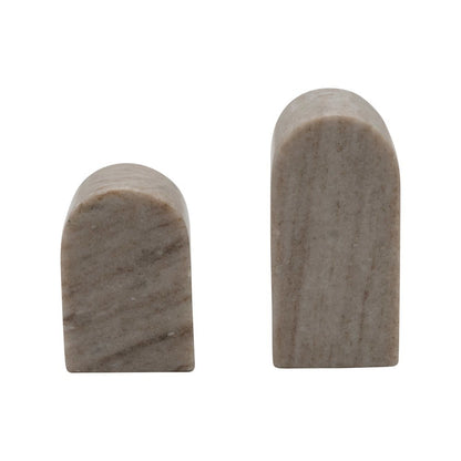 Gray Marble Bookends S/2