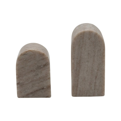 Gray Marble Bookends S/2