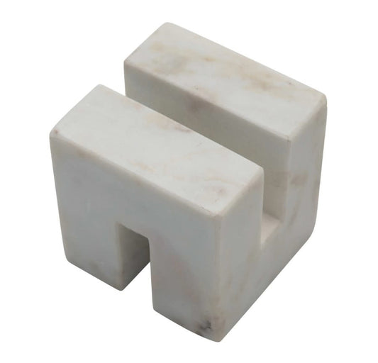 Square Marble Book Stand | White 3.5in
