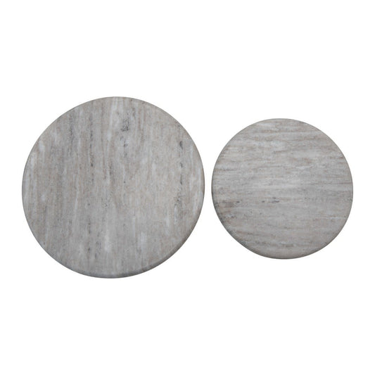 10" Gray Round Marble Cutting Board