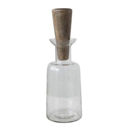 Glass Decanter with Mango Wood Stopper | 32oz