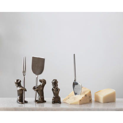 Dog Cheese Knife Stand Set | S3