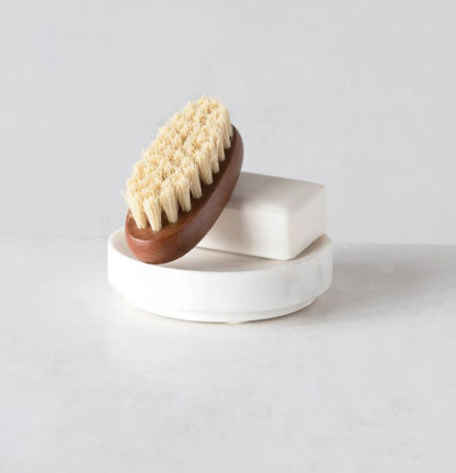 Marble Round Soap Dish | White 5in
