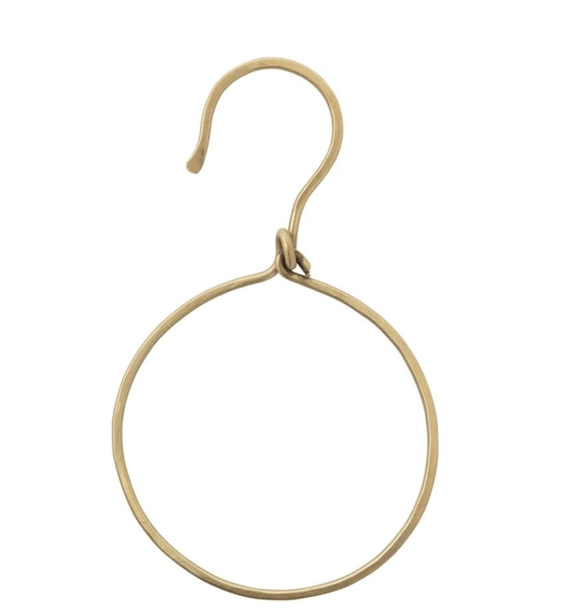 Metal Hook Ring | Brass Finish 5in