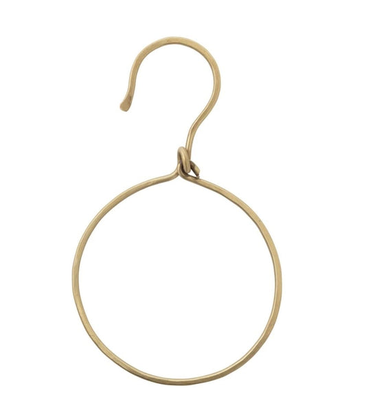Metal Hook Ring | Brass Finish 5in