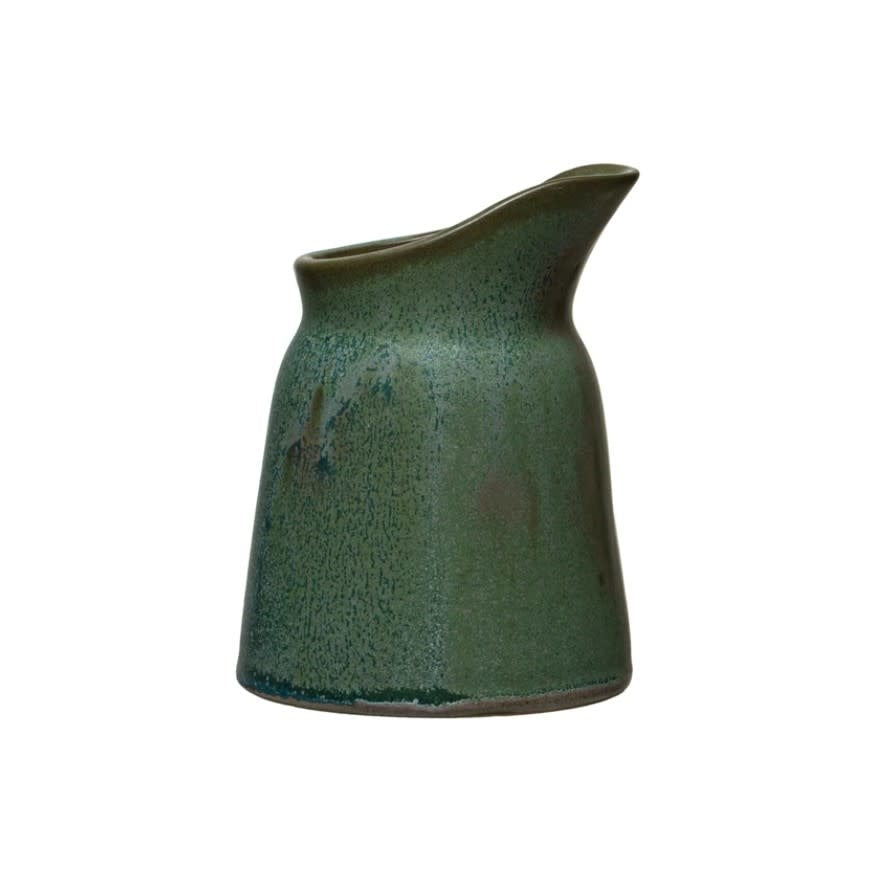 Stoneware Creamer | Matte Green 12oz