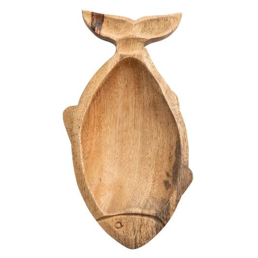 Fish Hand-Carved Mango Wood Dish | 8x4.5in