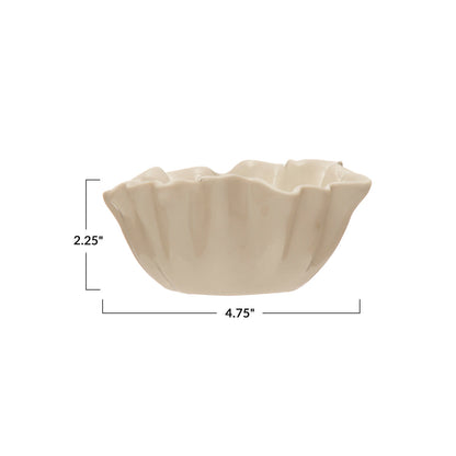Stoneware Fluted Serving Bowl | 6.5in