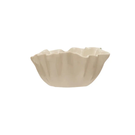 Stoneware Fluted Serving Bowl | 6.5in