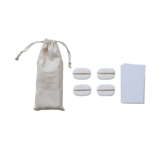 Marble Place Card Photo Holder + Cards | Set of 4