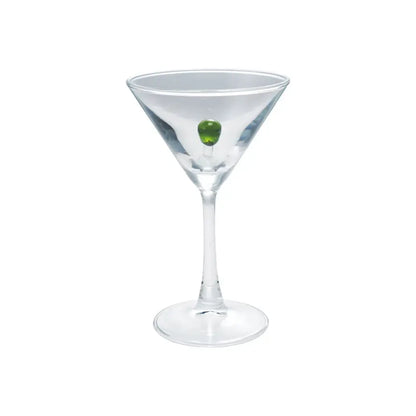 Hand Blown Olive Martini Glass | 6oz