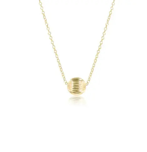 16" Necklace Gold - Dignity 8mm Gold