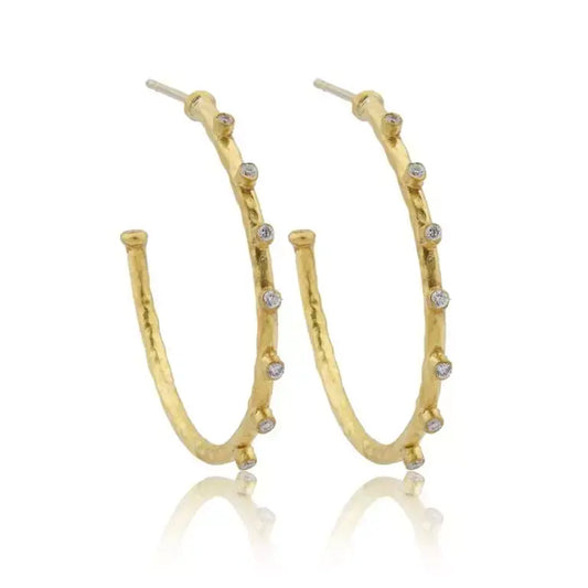 Dima 24k Medium-Small Hoop Earrings