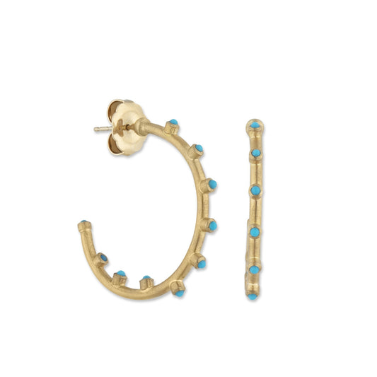 Dima Turquoise Hoops