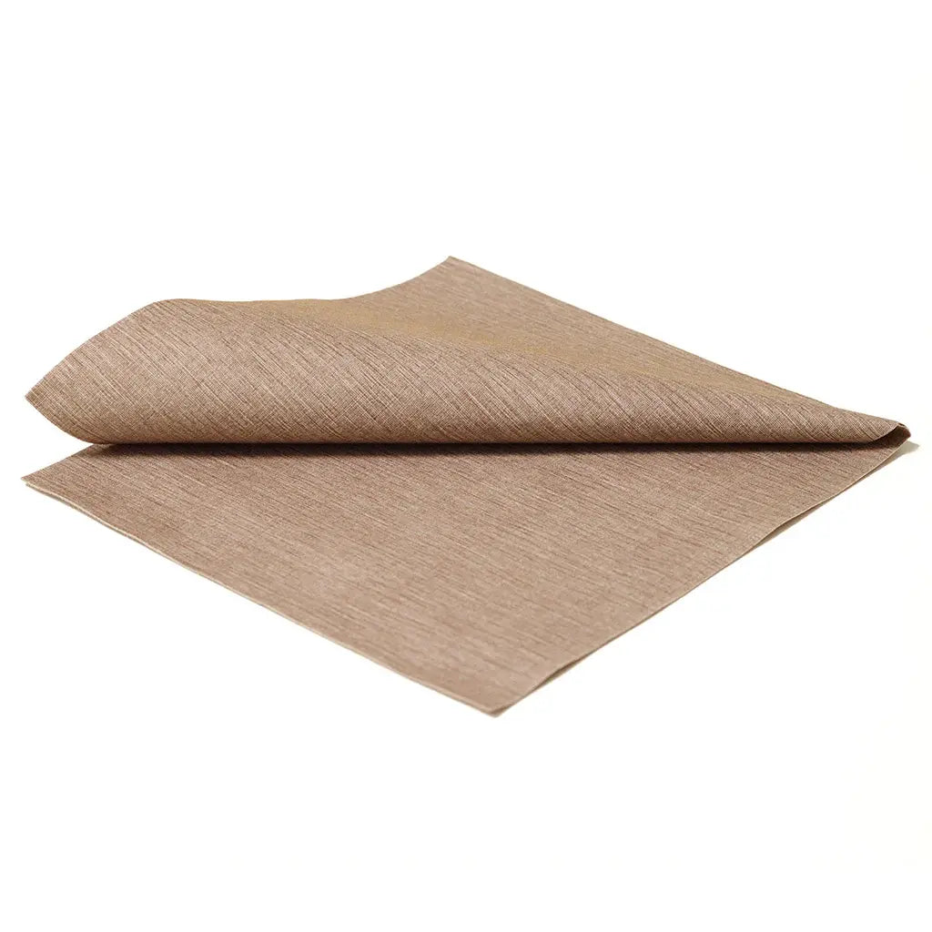 Deluxe Linen Feel DInner Napkins | 25ct Mocha Brown