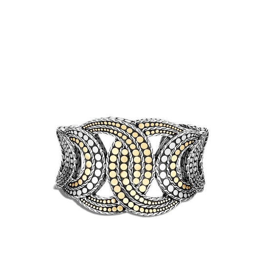 Dot 43MM Cuff in Silver and 18K Gold