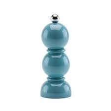 Mini Bobbin Wood Lacquer Salt or Pepper Mill Grinder | 5.5in Chambray Blue