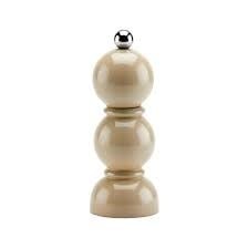 Mini Bobbin Wood Lacquer Salt or Pepper Mill Grinder | 5.5in Cappaccino Tan