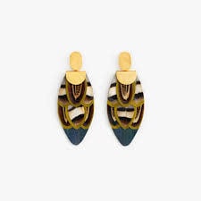 Brackish Dayton Drop Feather Earrings