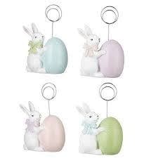 Bunny+Egg Placecard Holder Set of 4| 5in