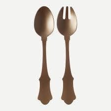Sabre Paris Honorine Acrylic Old Fashion Salad Serving Set | 10in Caramel