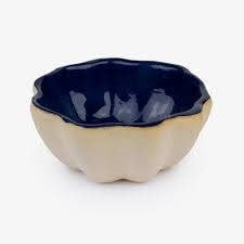 Terrafirma Ceramics Mini Scallop Bowl | 3.75in Solid Cobalt
