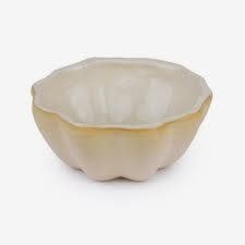 Terrafirma Ceramics Mini Scallop Bowl | 3.75in Solid Ivory