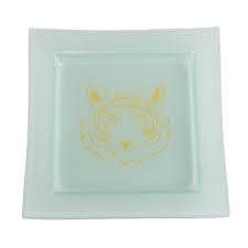 Tiger Glass Square Serving Platter | 11.4in