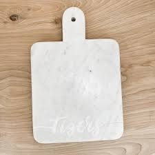 Tigers Etched Marble Serving Board | 8x12in