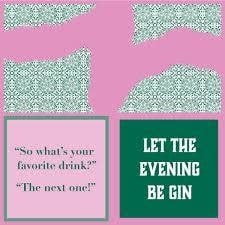 Let The Evening Be Gin Cocktail Napkins Set of 50 | 4in